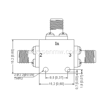 DC-40GHZ 2-Way مقسم الطاقة المقاوم